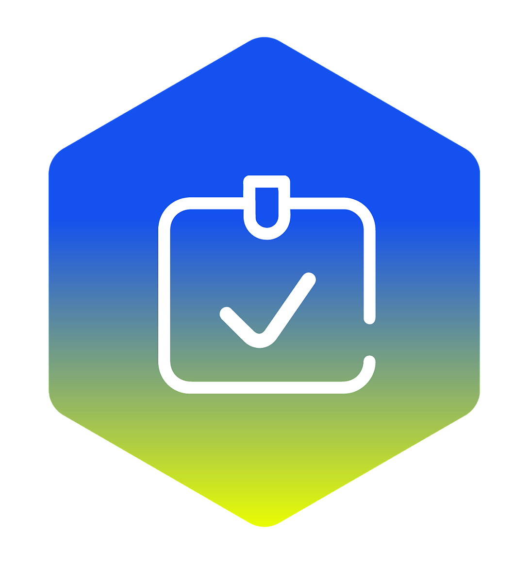 audit icon in an polygon