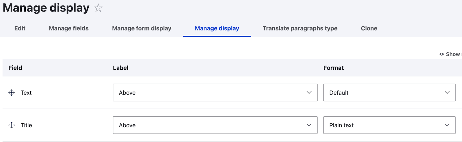 manage display