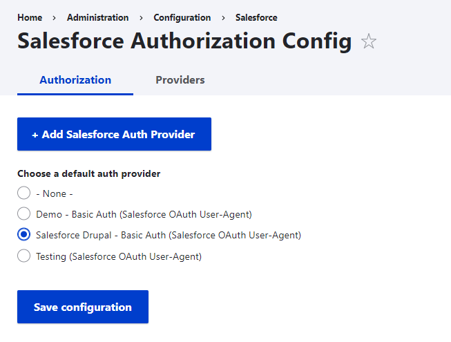 authorization config