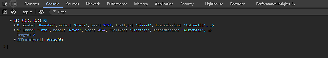 filtered array