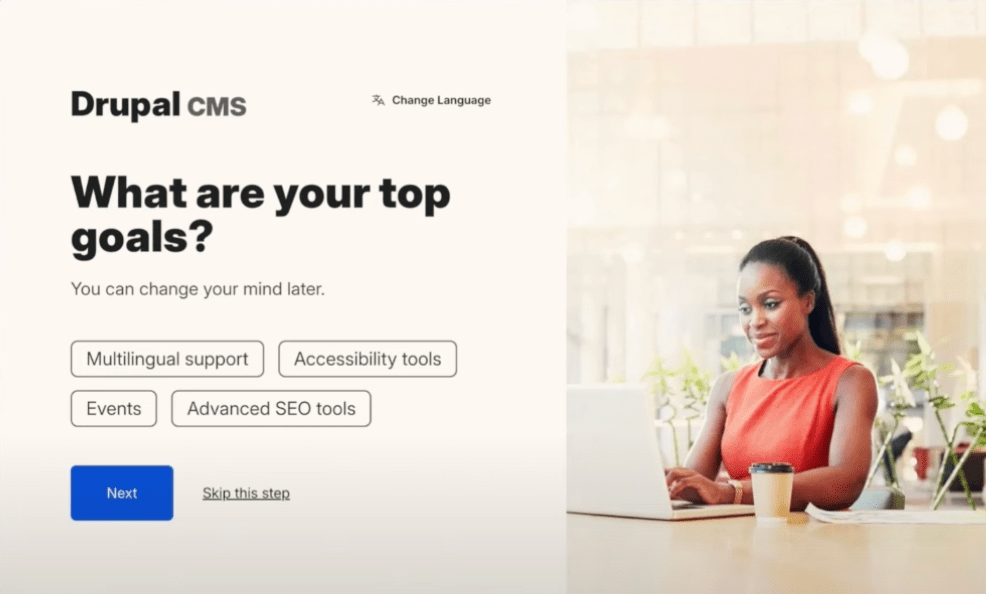 installation of new drupal cms