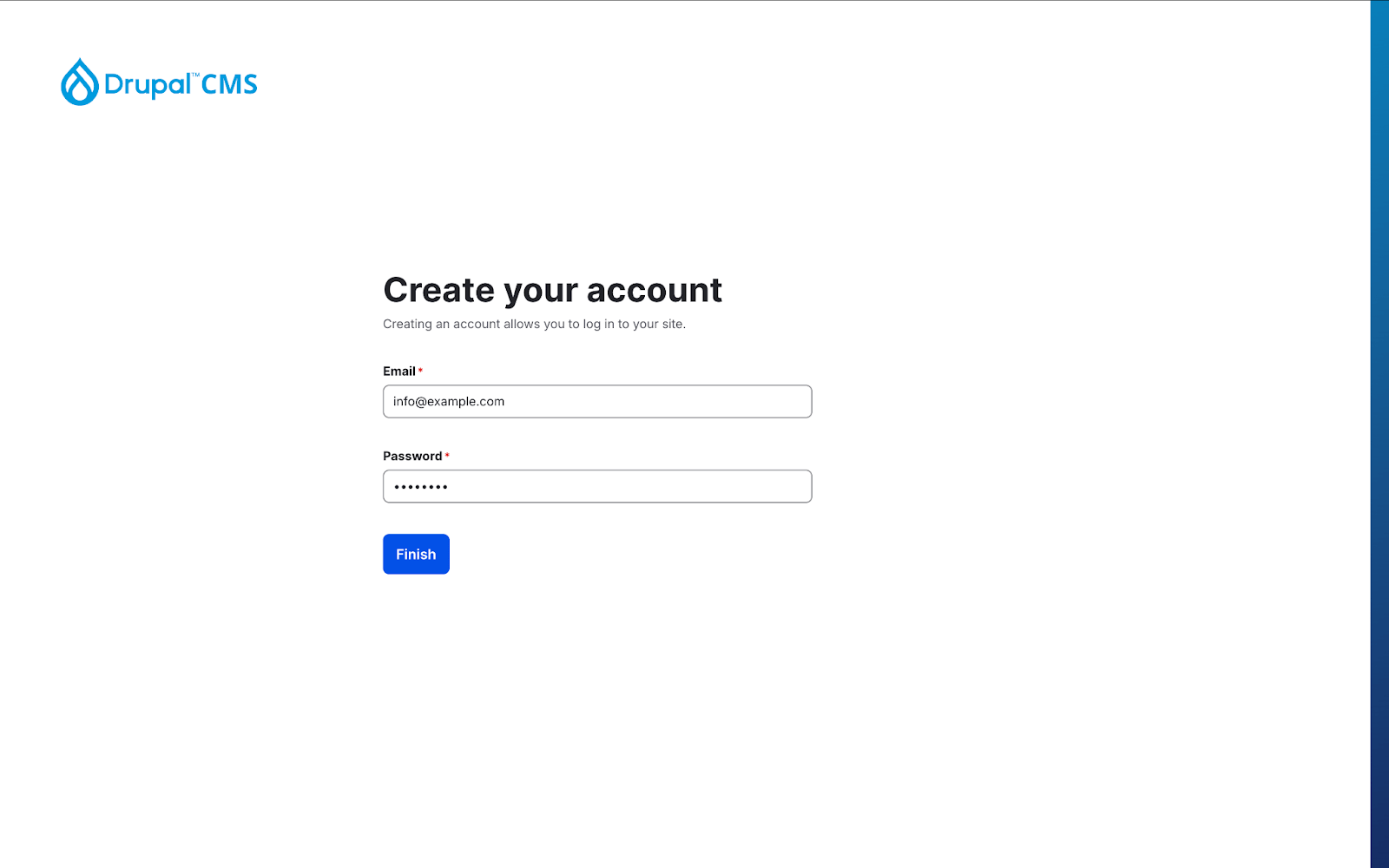 create account