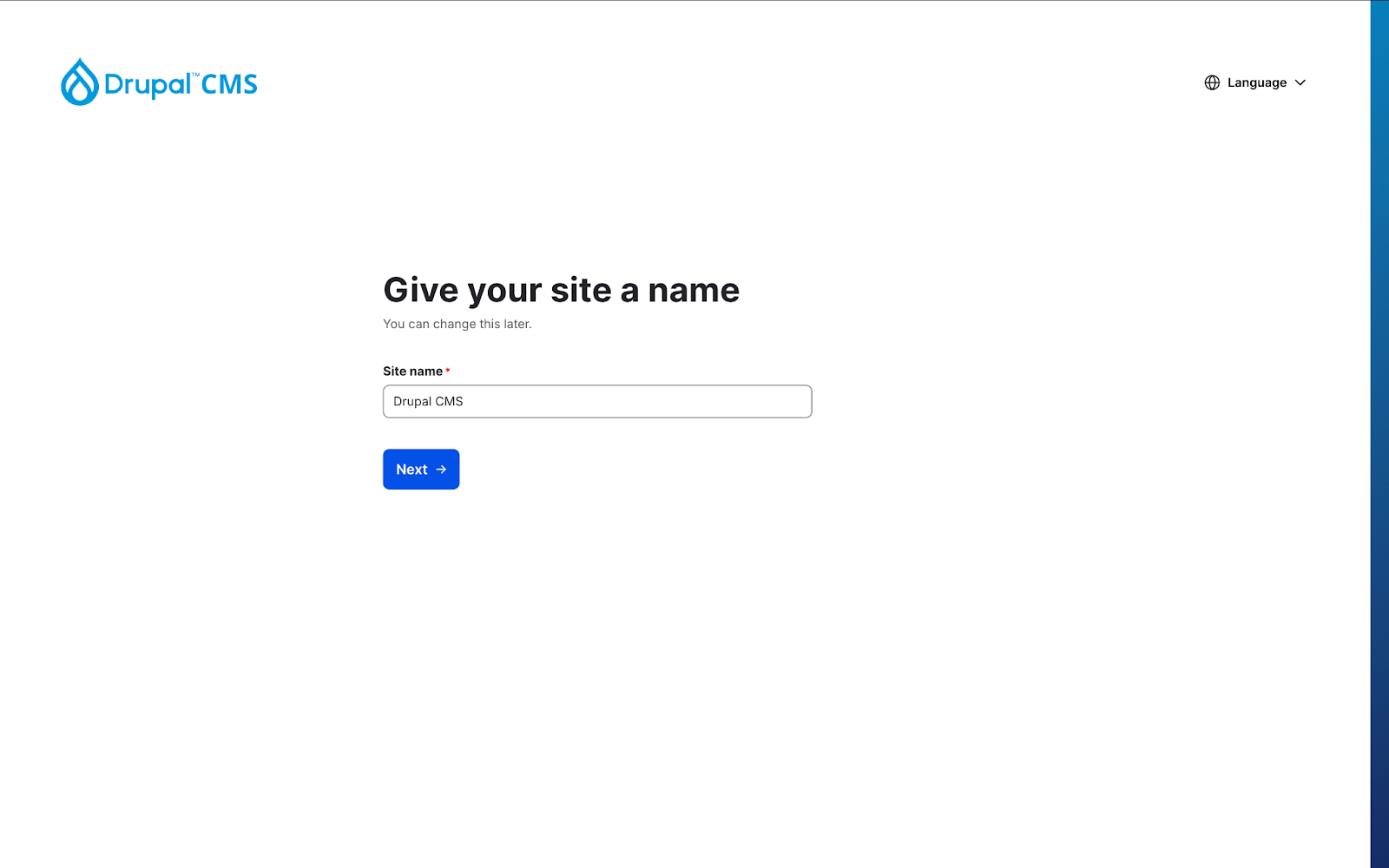 site name