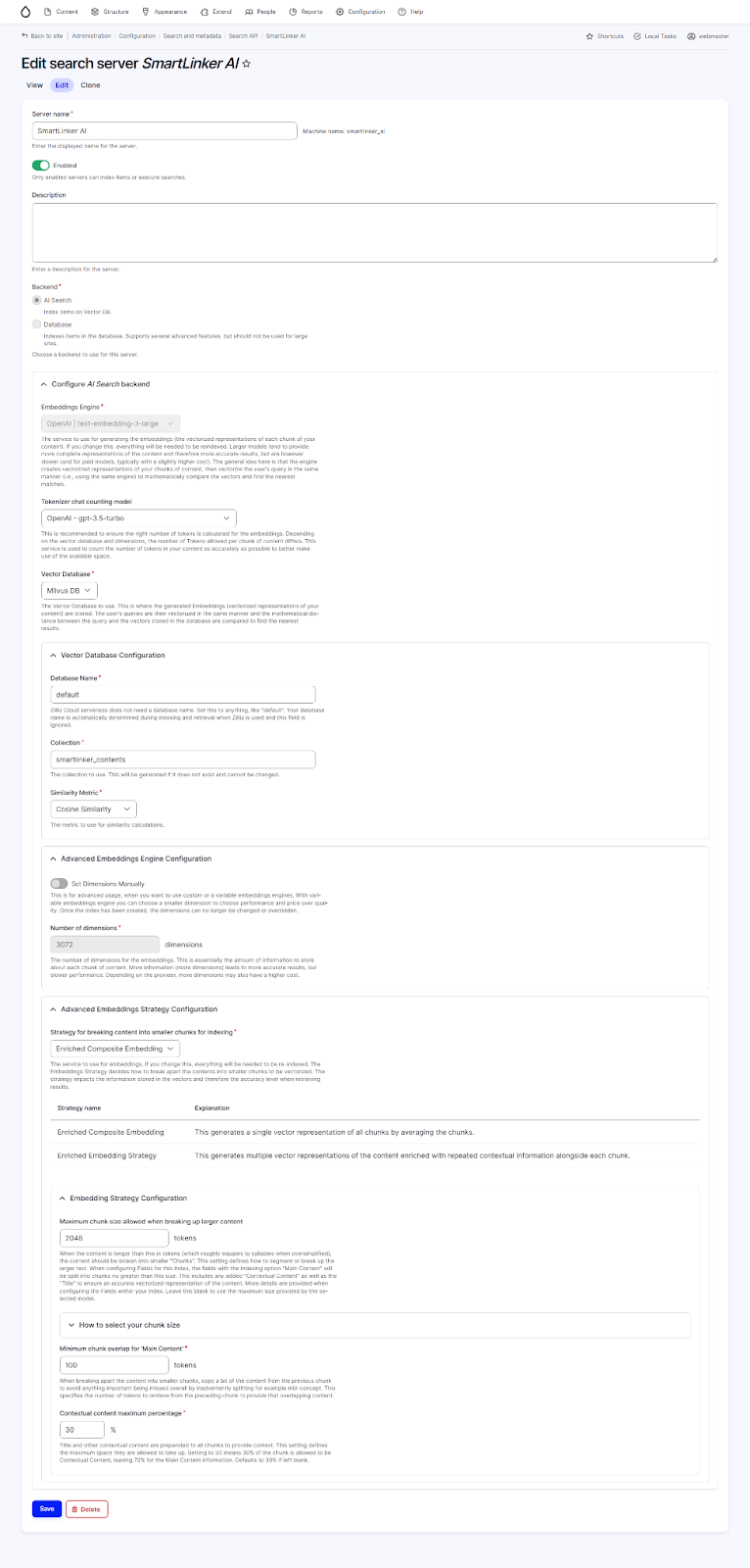 new ai search server