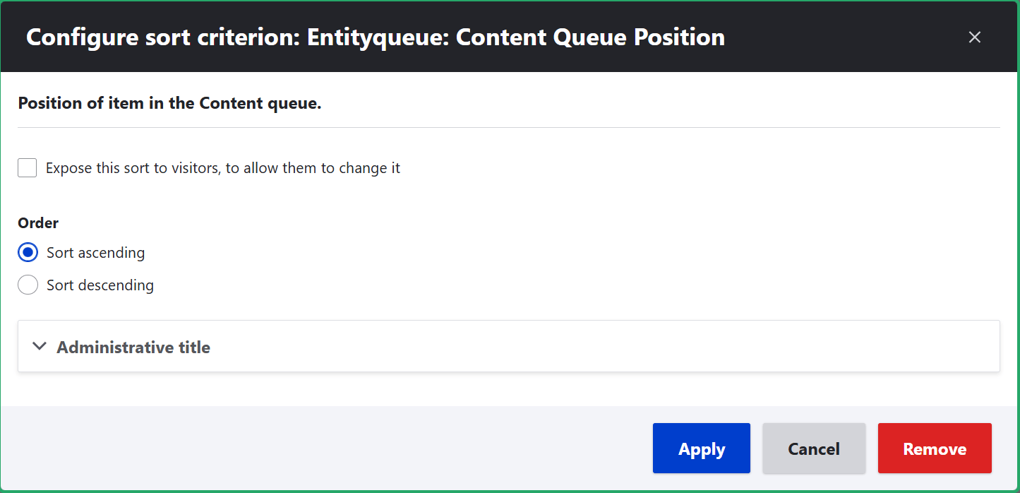 add sort criteria