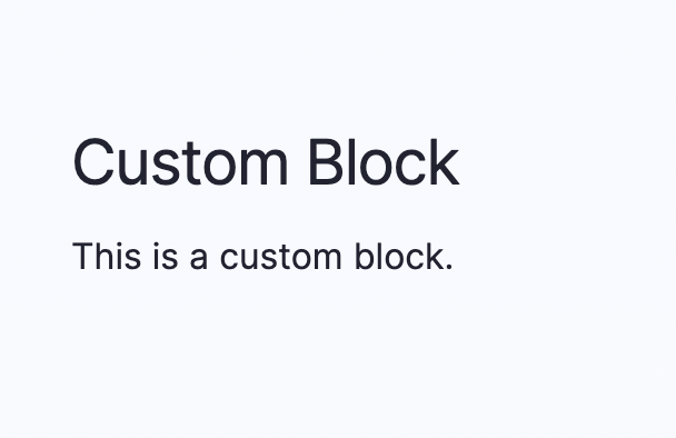 custom block
