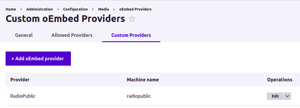 Add oEmbed Provider