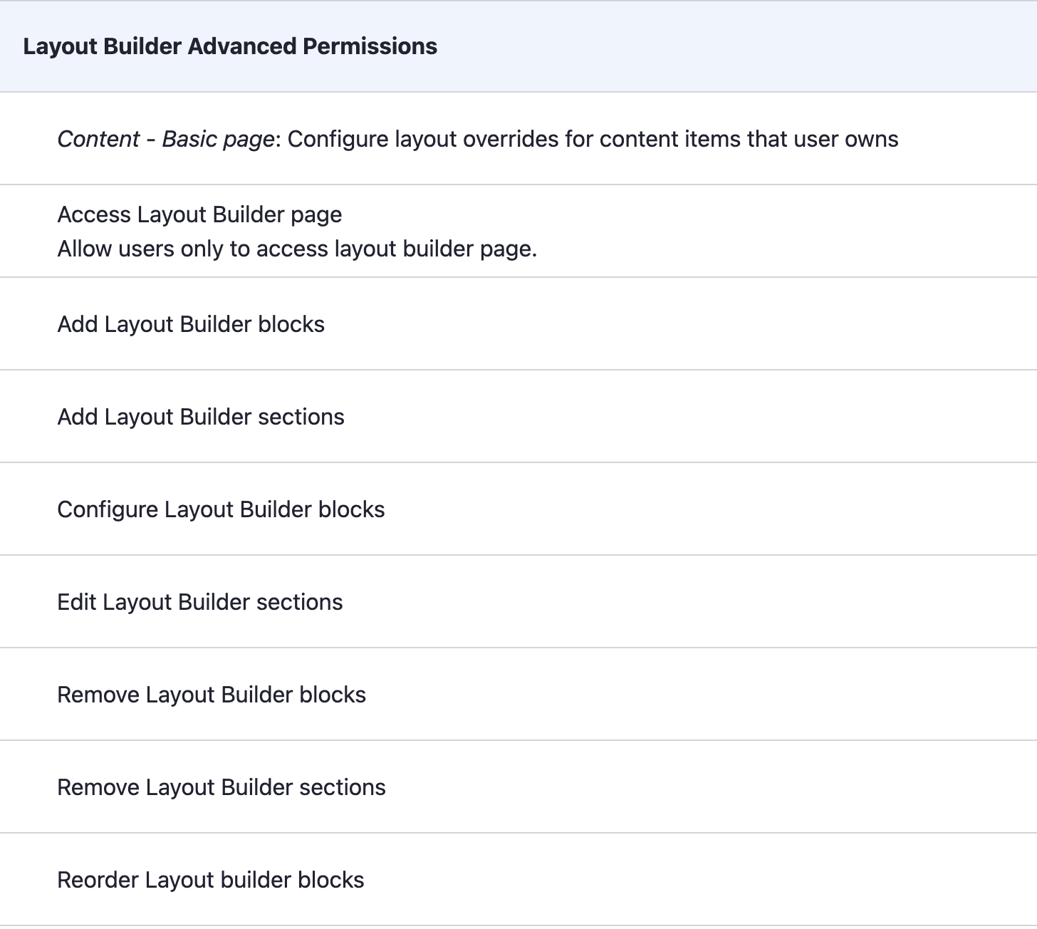 Advanced Permissions