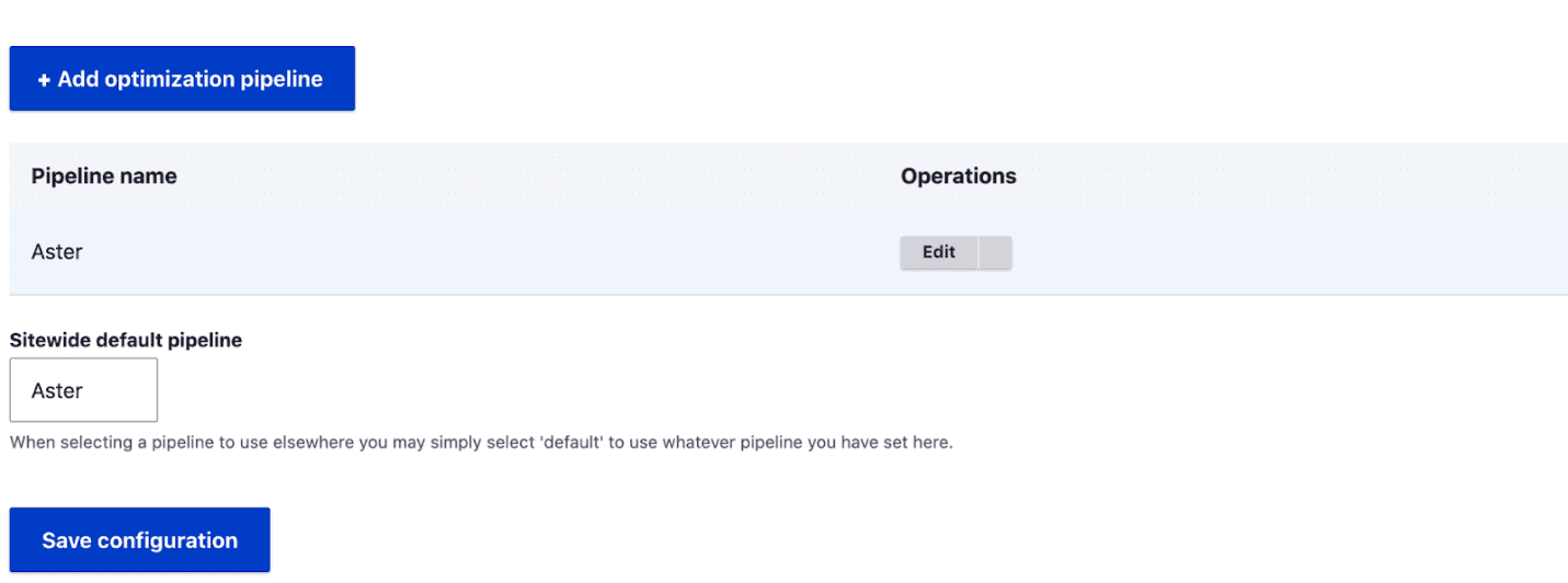 Pipeline Configuration