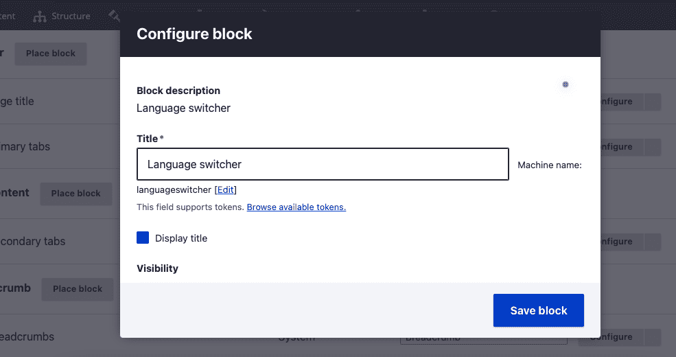 Configure Block