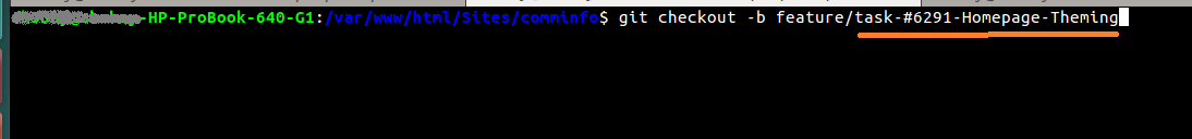 Creating git branch