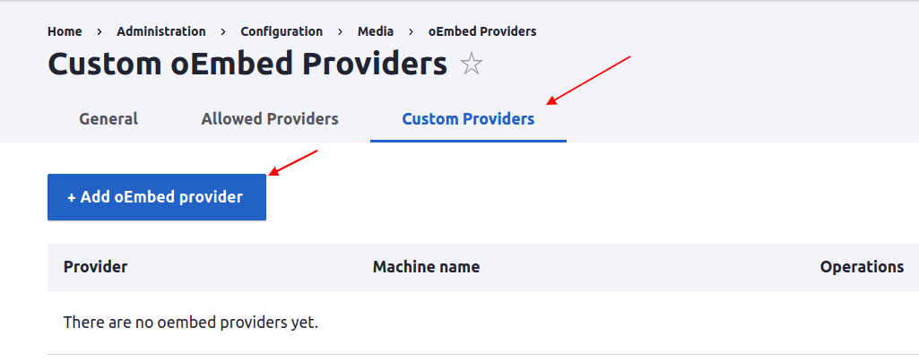 Custom eEmbed Provider