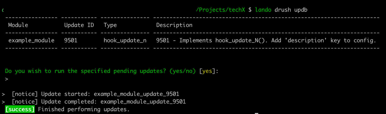 Implement hook update