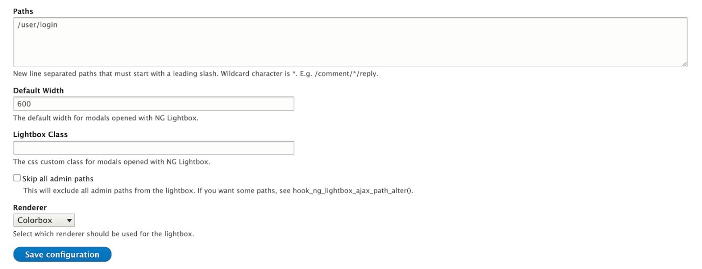 Configuring the ColorBox Load module