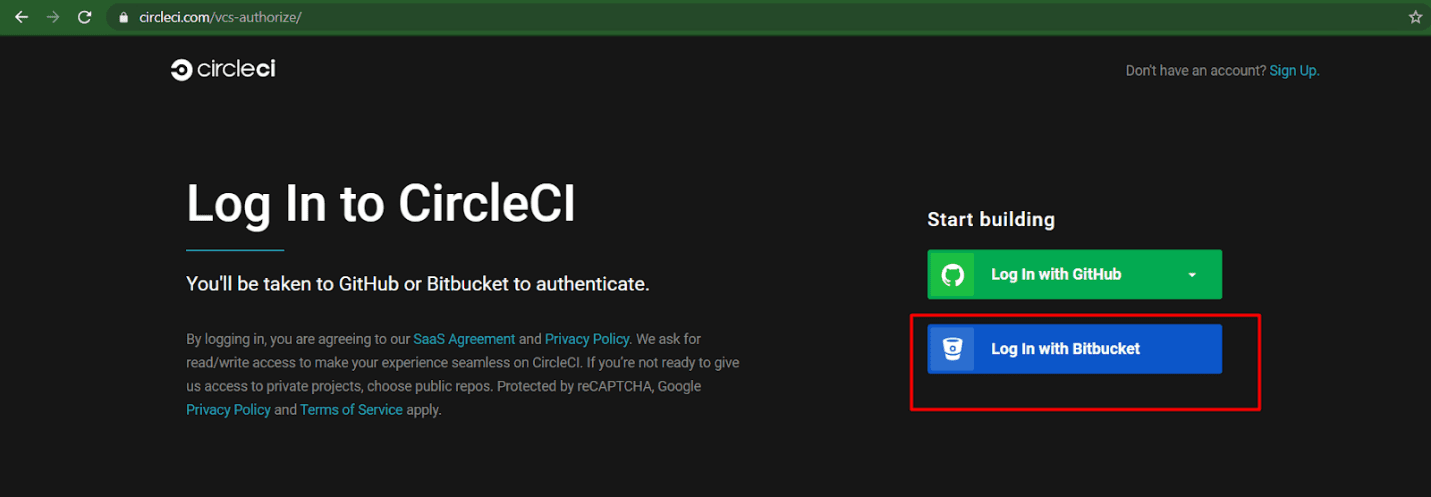 Login CircleCI