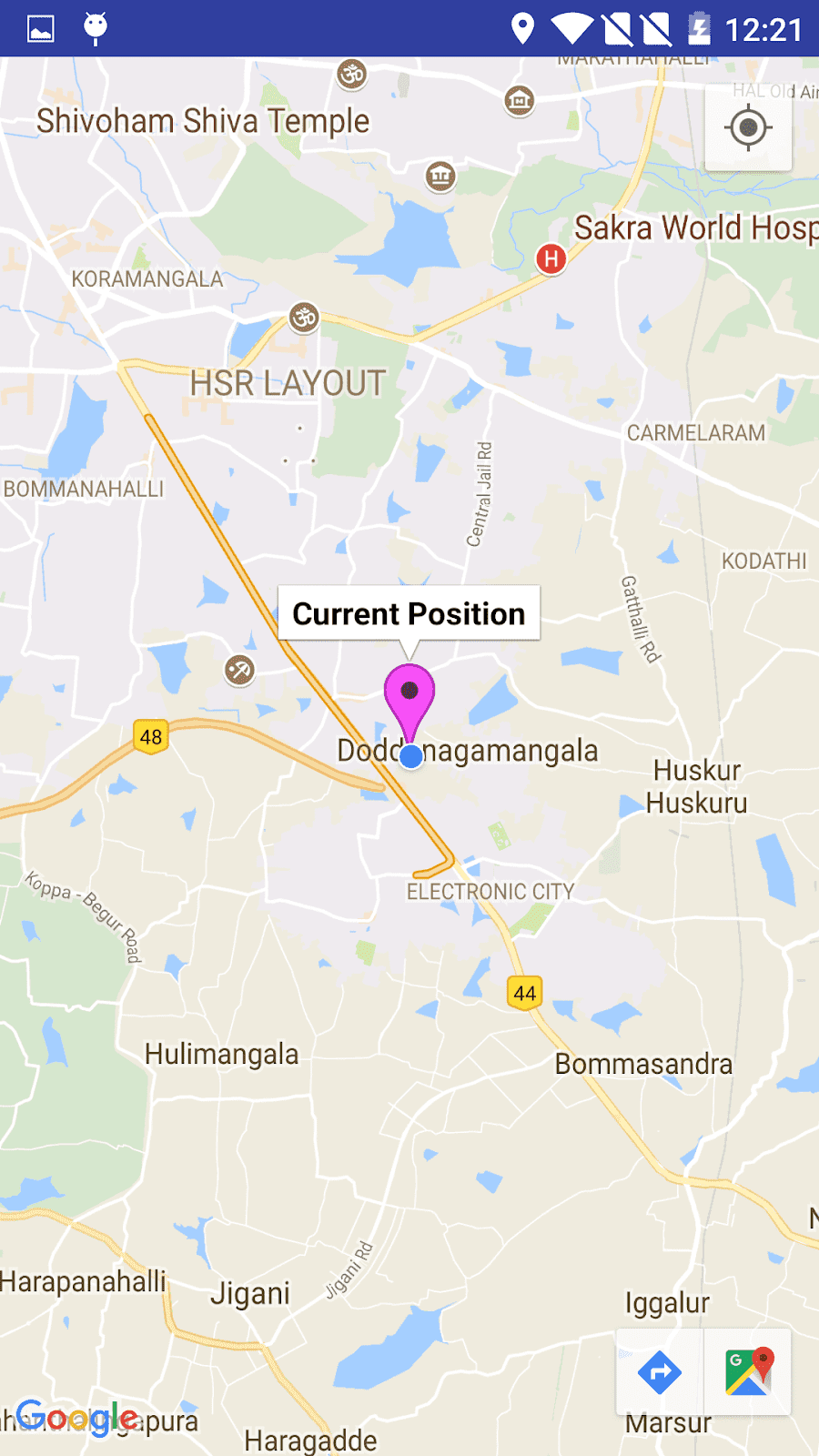 Android Blog Map Current Position