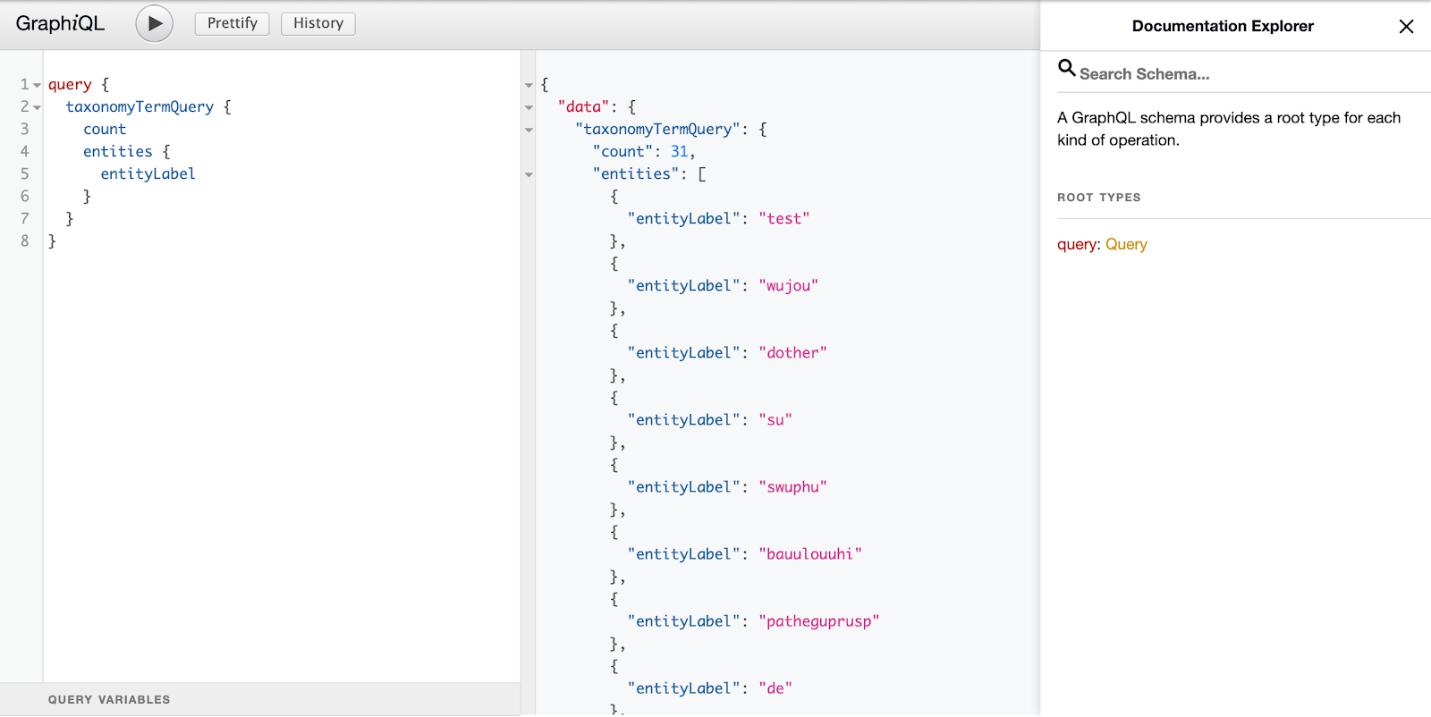 Drupal GraphQL - Querying Taxonomies