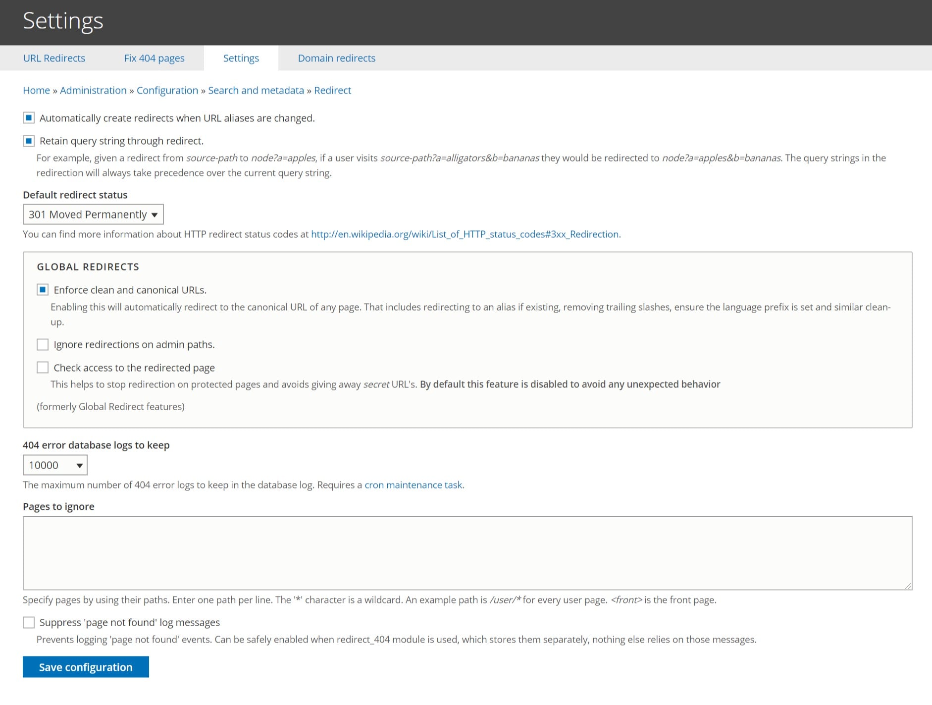 Redirection module