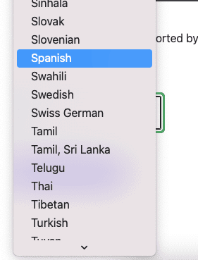 Select Language