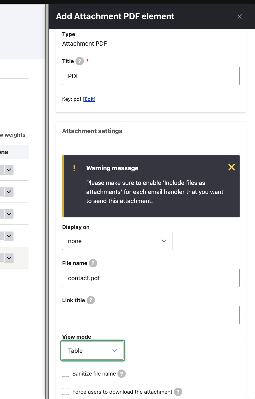 add attachment element