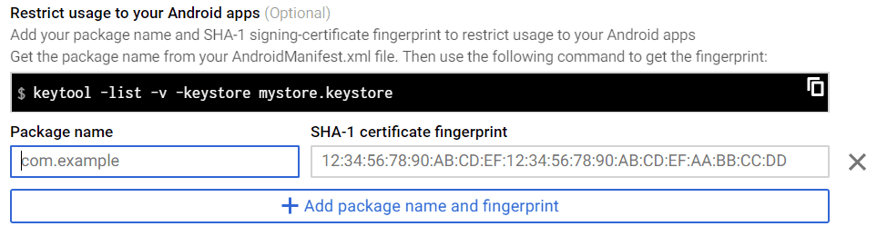 add package name