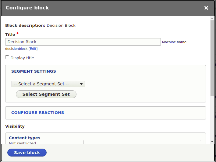 Configure Block