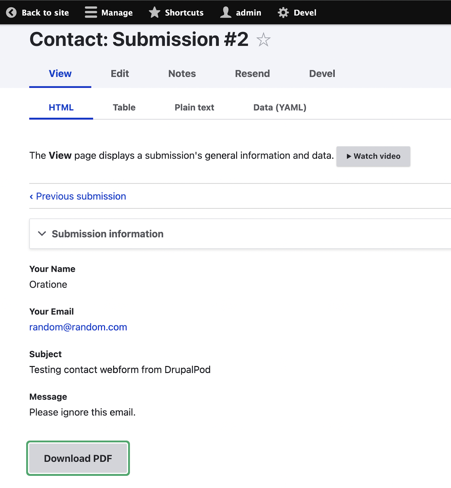 download pdf of single submission