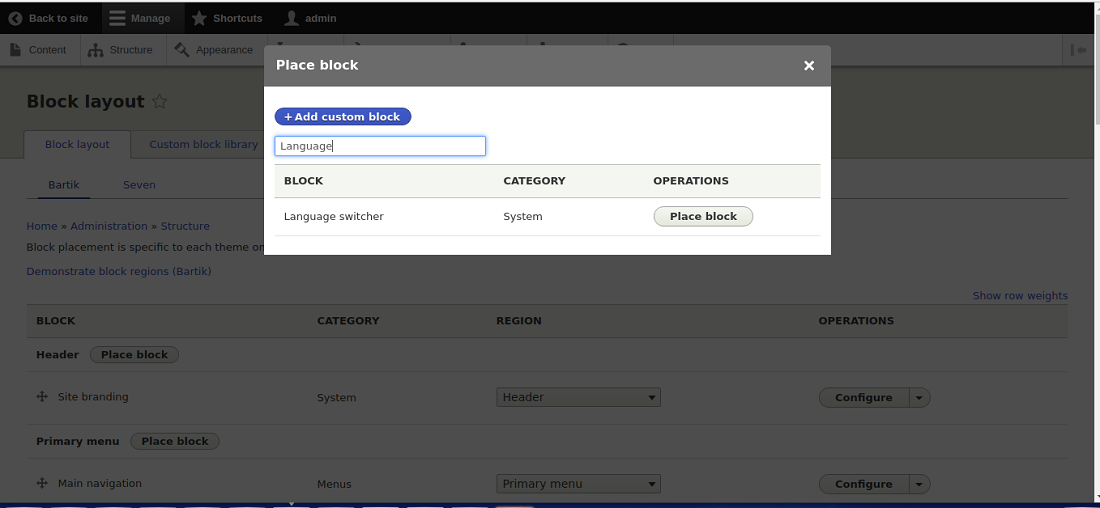 Drupal Language Switcher