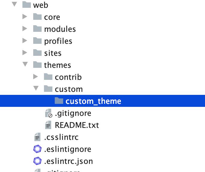 Create Custom Drupal 8 Theme folder