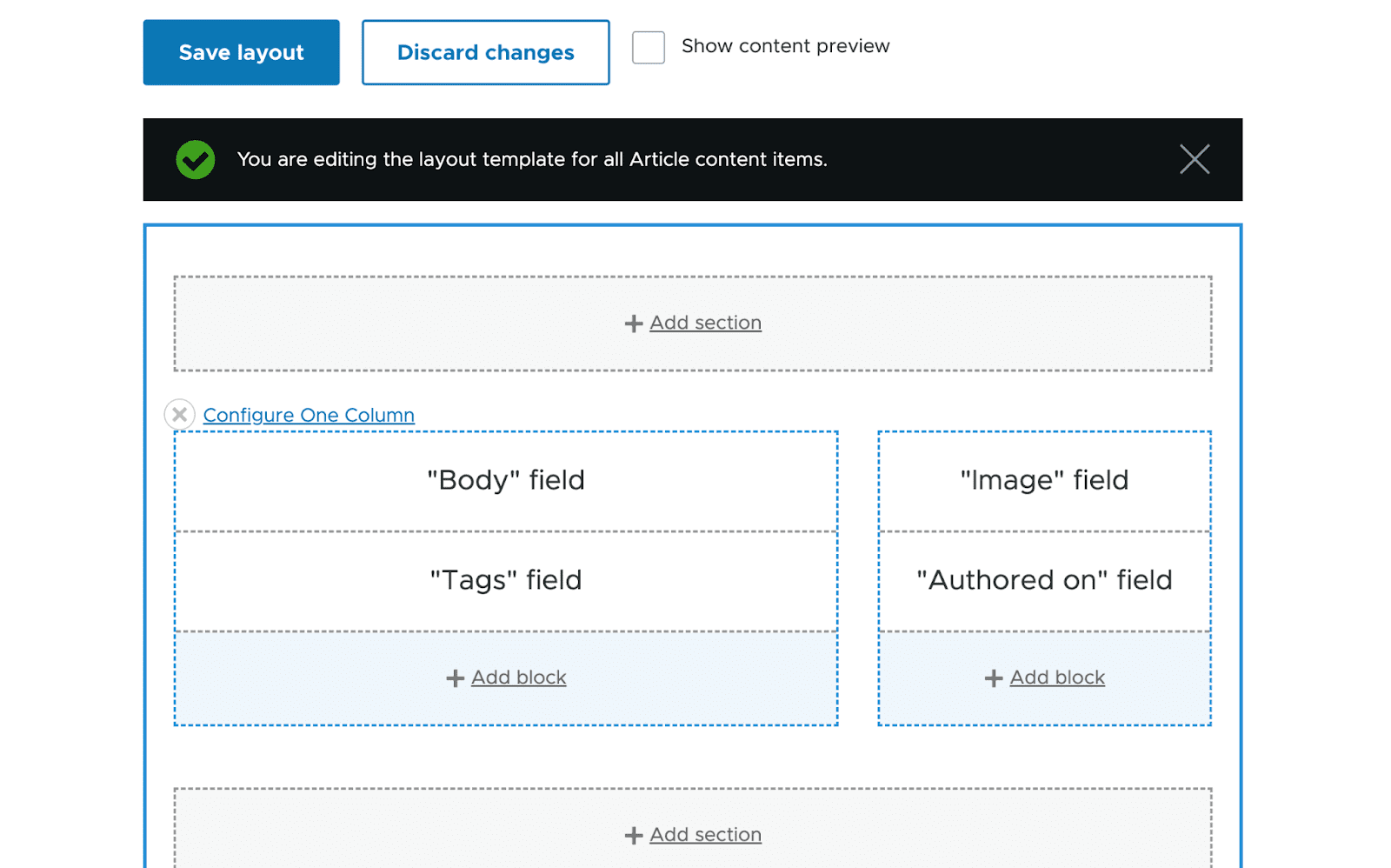 field configuration