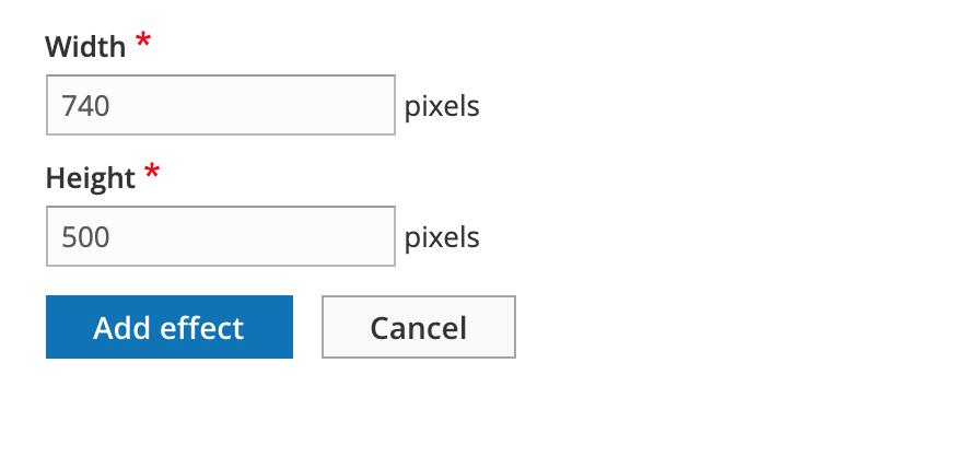 focal point module-height and width