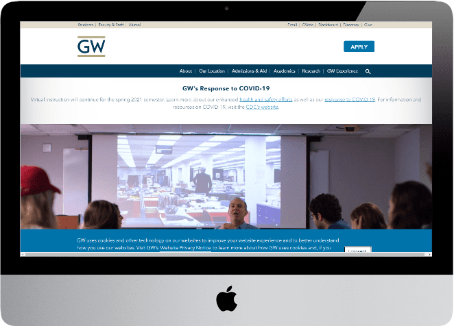 george washington university build on drupal