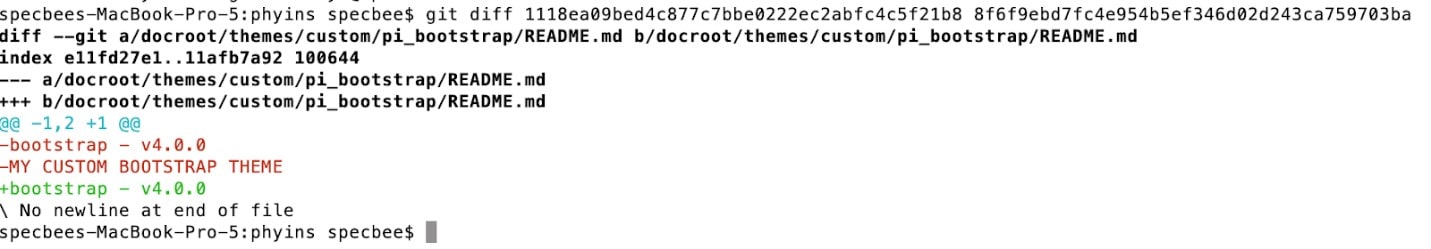 git Diff commit