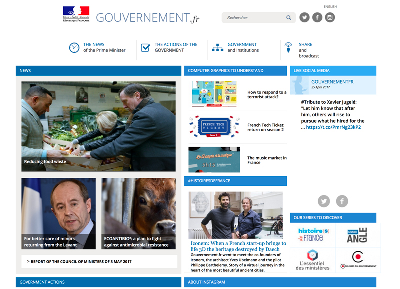 government of france using drupal