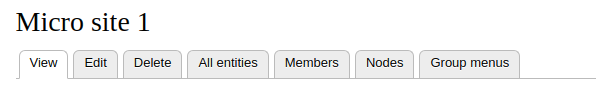 group menu in groups