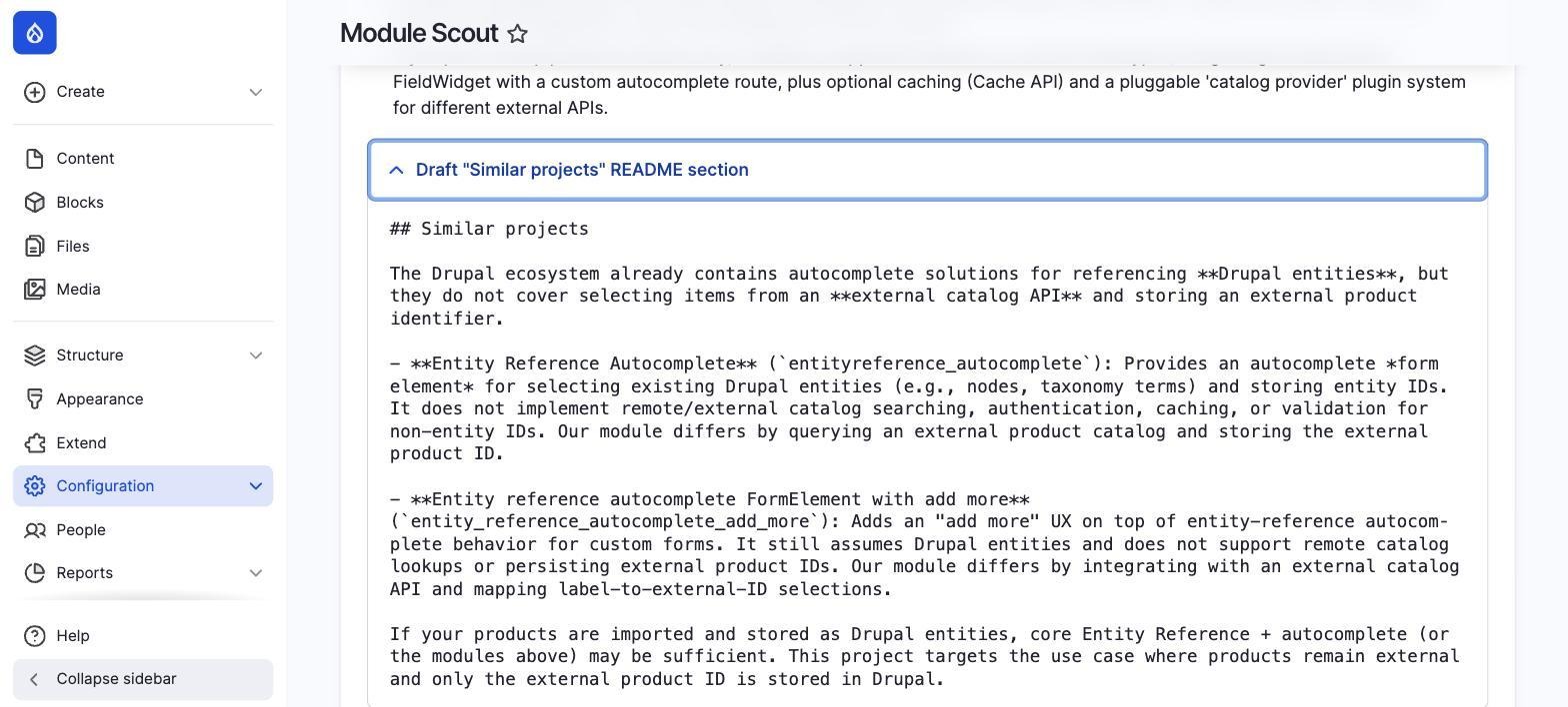 module scout generates document