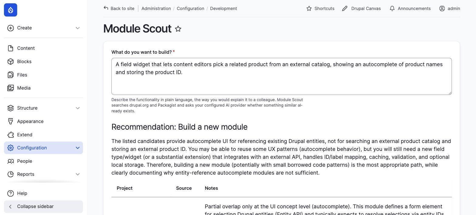 module scout recommendation