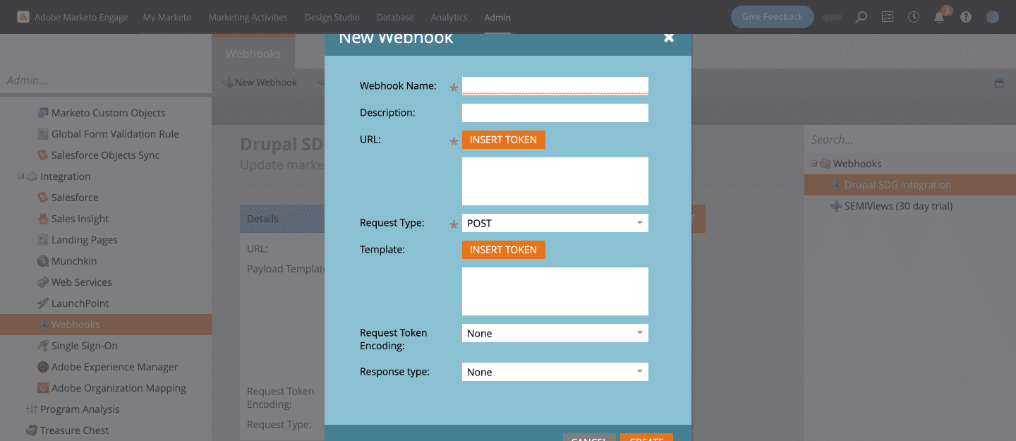 New webhook