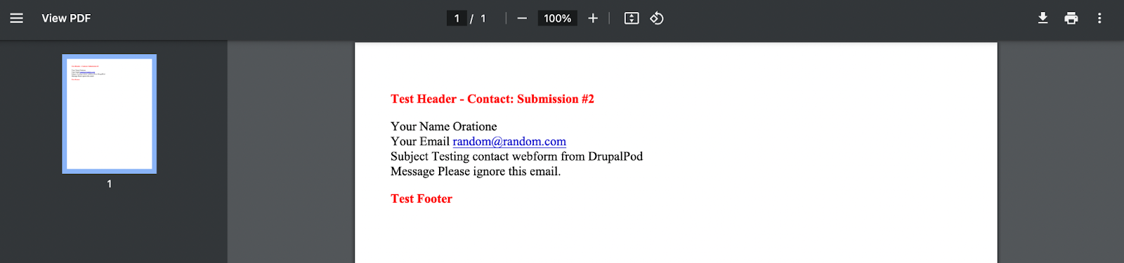 PDF after customizing