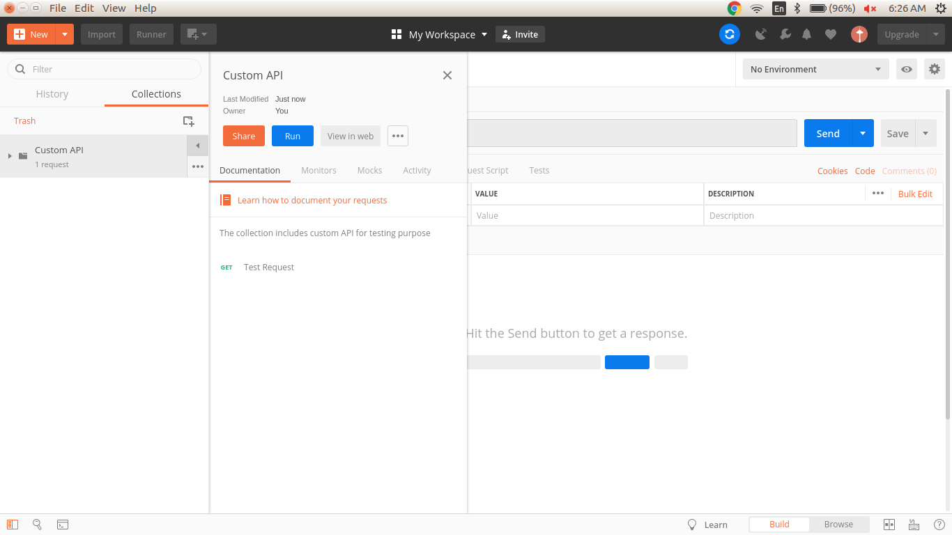 postman custom api
