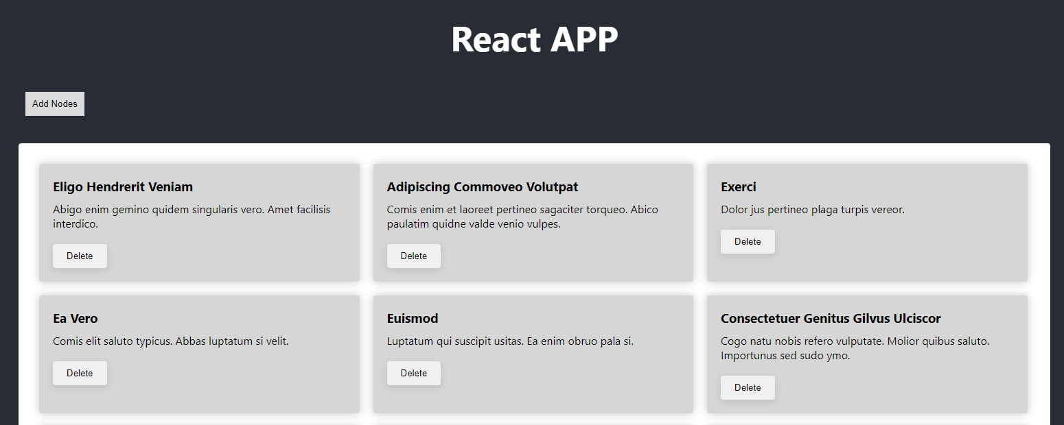 react app