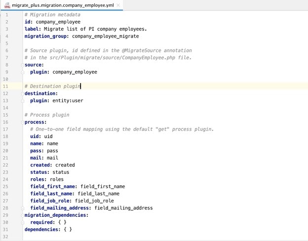 Migration YML and Map