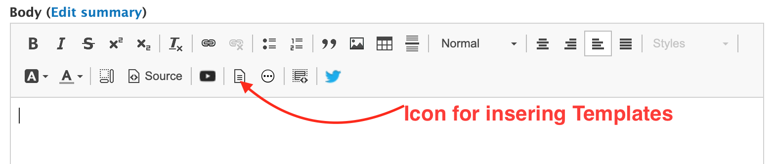 Templates User Interface