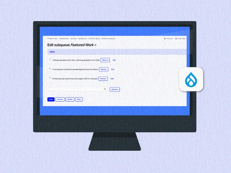 Sorting node data using the Entity Queue module in Drupal