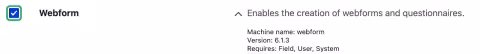 Enable Webform