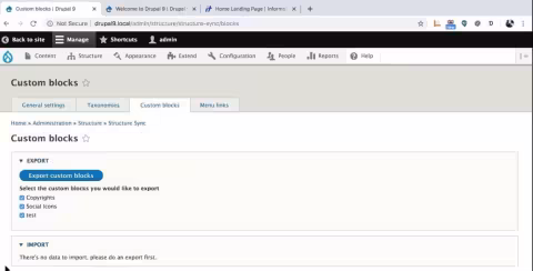Export Custom Block