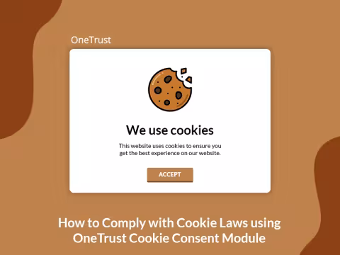Complying with cookie laws with one trust cookie banner