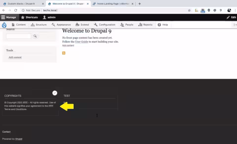 Successfully Importing Custom Block