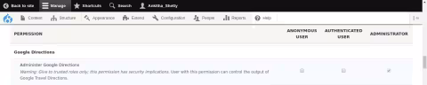 administer google directions