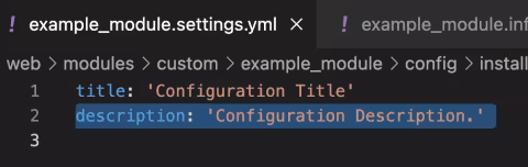 Configuration description